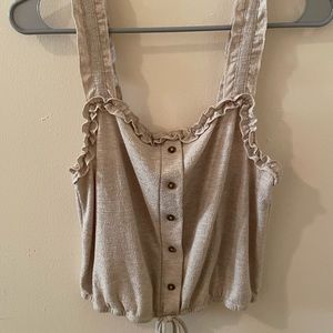 Bought from Dry Goods, worn once, tan tank top, size medium